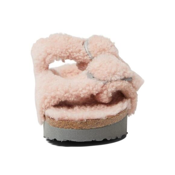 BIRKENSTOCK Papillio Teddy Crystal Rose Arizona Big Buckle Shearling 37/US 6 New - Picture 8 of 12